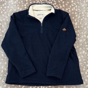 Orvis Dark Blue Pullover with Cream Lining